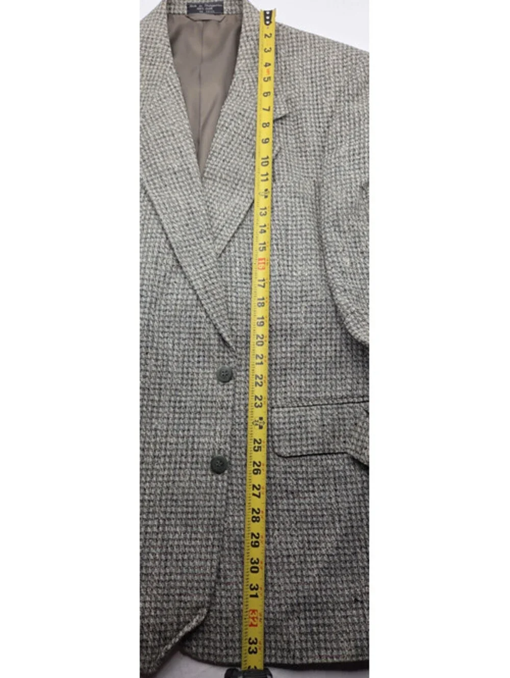 Vintage Halberstadt’s 100% Silk Sport Coat Mens 42R Gray Tan Blazer